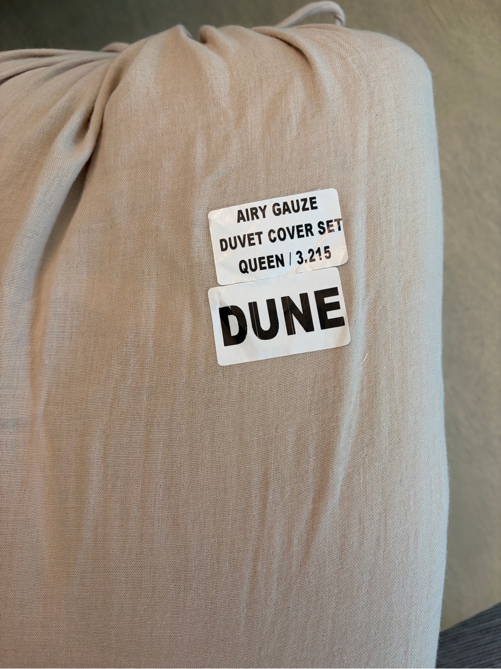 Quince Cotton Gauze Duvet Cover Set - Dune - Picture 7 of 7
